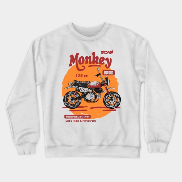 Honda Monkey Crewneck Sweatshirt by Hilmay